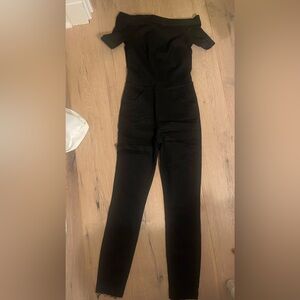 Black ‘Denim’ Off the Shoulder Jumpsuit